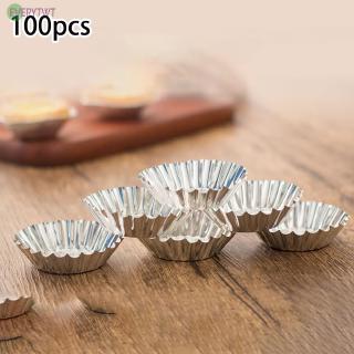 Set 100 Khay Nhôm 2.8 "Dùng Để Làm Bánh Tart / Trứng Tiện Dụng