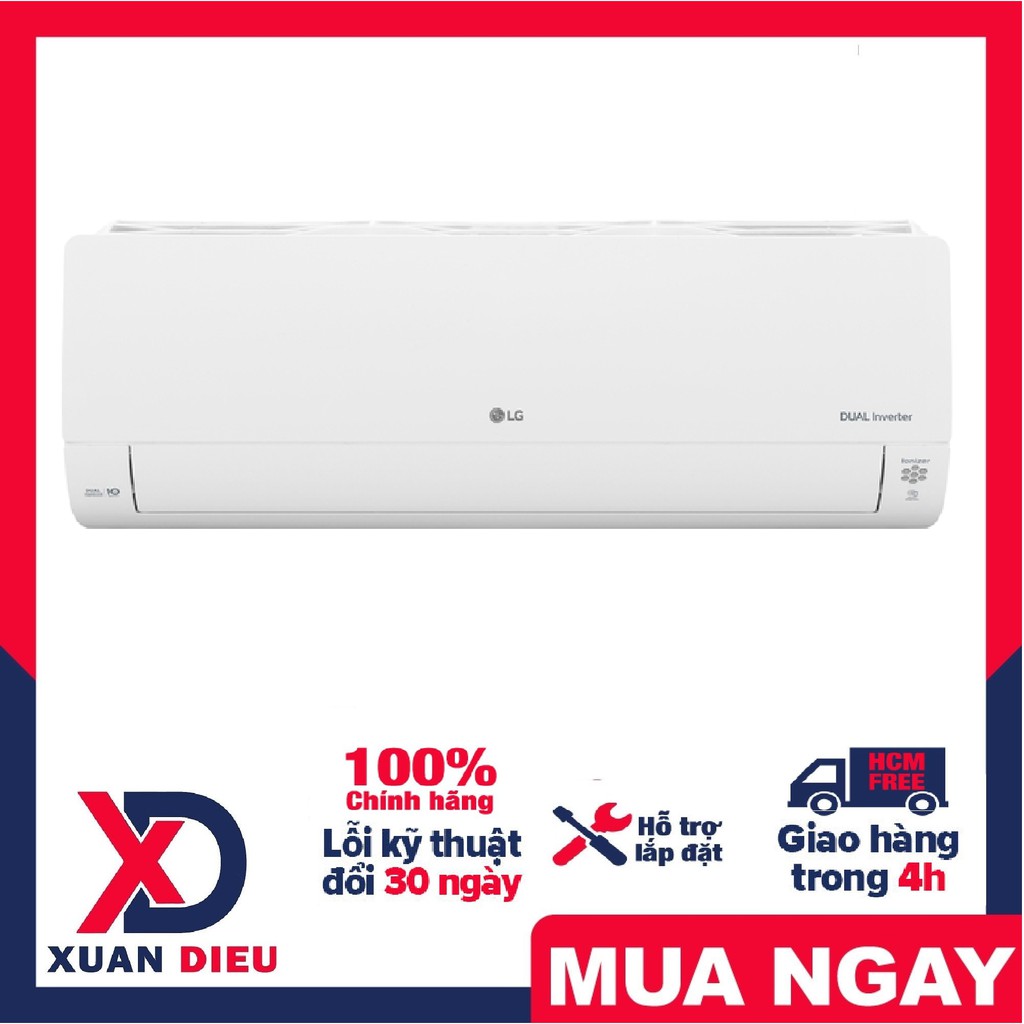 Máy Lạnh LG Inverter 1.0 HP V10APH1 Công nghệ Dual Cool Inverter tiết kiệm điện, Chức năng tự làm sạch, Chế độ làm lạnh