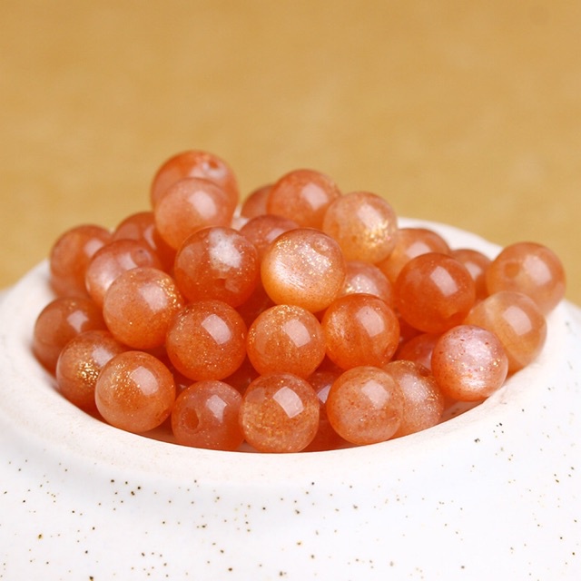 GIÁ BUÔN  Tự nhiên 100%: Hạt Sunstone làm vòng tay, PH879