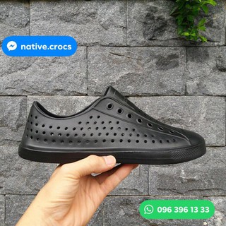 Giày Nhựa Native Jefferson - Chất Nhựa E.V.A Siêu Nhẹ, Không Thấm Nước - MÀU FUll ĐEN