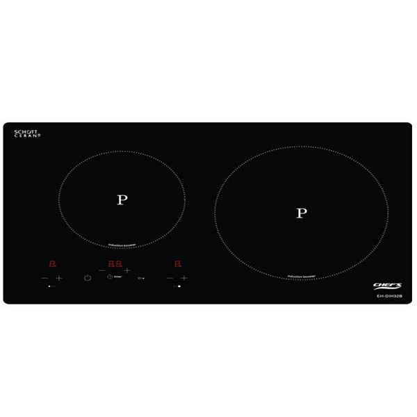 Bếp Từ Chefs EH-DIH32B - Bếp Từ Đôi 520x300mm Màu Đen, Công Nghệ Schott Ceran