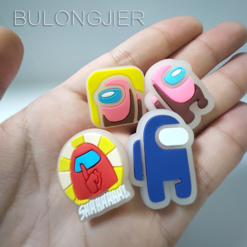 Phụ Kiện Nút Bấm Giày Dép crocs diy Dạ Quang Chuyên Dùng