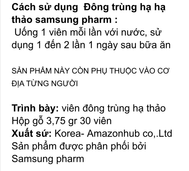 [HÀNG MỚI VỀ] Đông Trùng Hạ Thảo Hộp Gỗ Trắng 60V Hàn Quốc