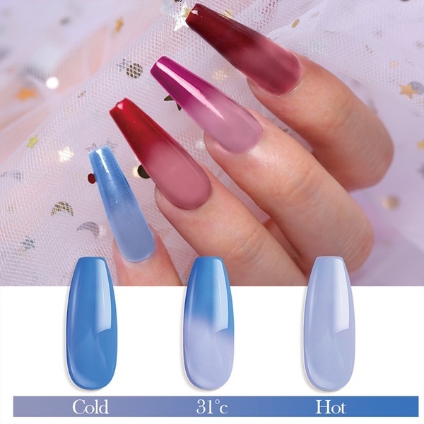 Bột trang trí móng tay MODELONES đổi màu theo nhiệt độ 10g