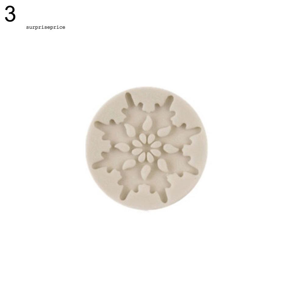 Khuôn silicon làm bánh kẹo đa năng hình bông tuyết xinh xắn tiện lợi