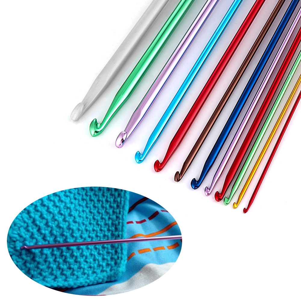 ZAIJIE24   Kim đan len dài nhiều kích thước 2.5mm-11mm nhiều màu sắc tiện dụng