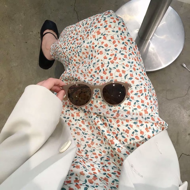 Váy hoa nhí vintage cổ chéo dài tay Ulzzang VKE 9101 🌸 Hàng Quảng Châu(ảnh cuối shop tự chụp) | BigBuy360 - bigbuy360.vn