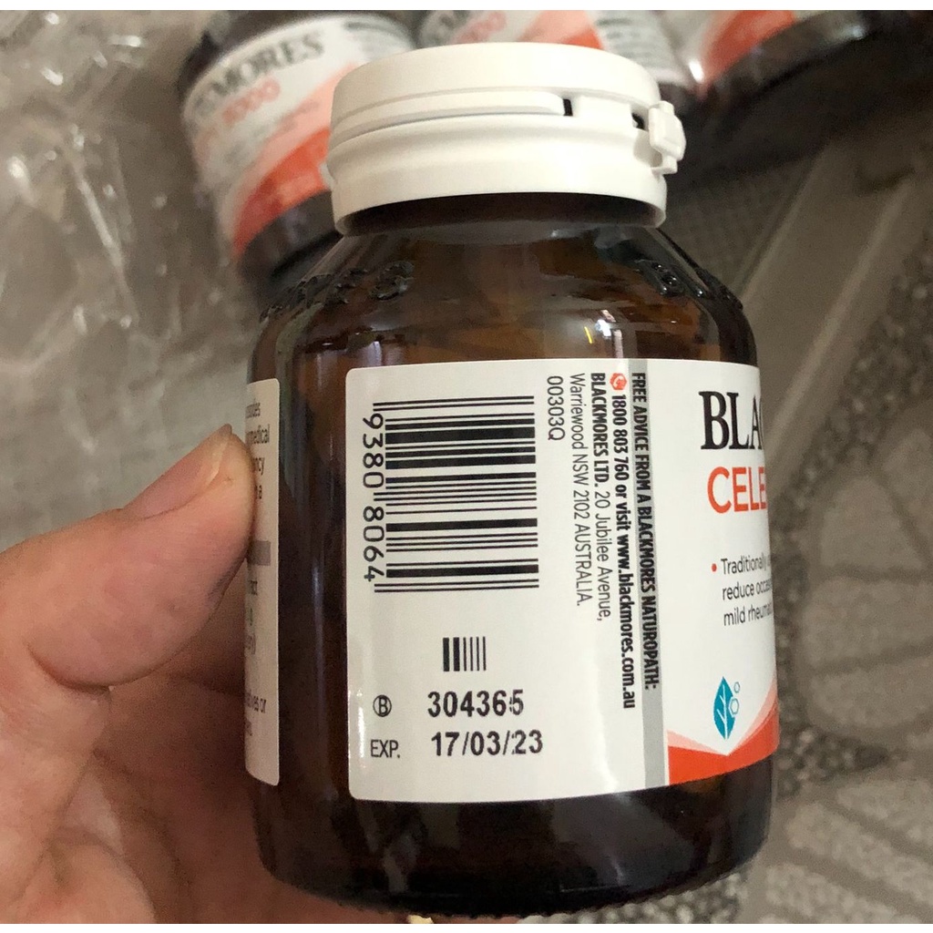 Blackmores Celery 3000mg hỗ trợ xương khớp phòng ngừa gout 50 Viên Úc