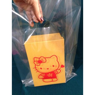 túi kiếng trong in hình kitty size  26 cm : 100k /  500g
