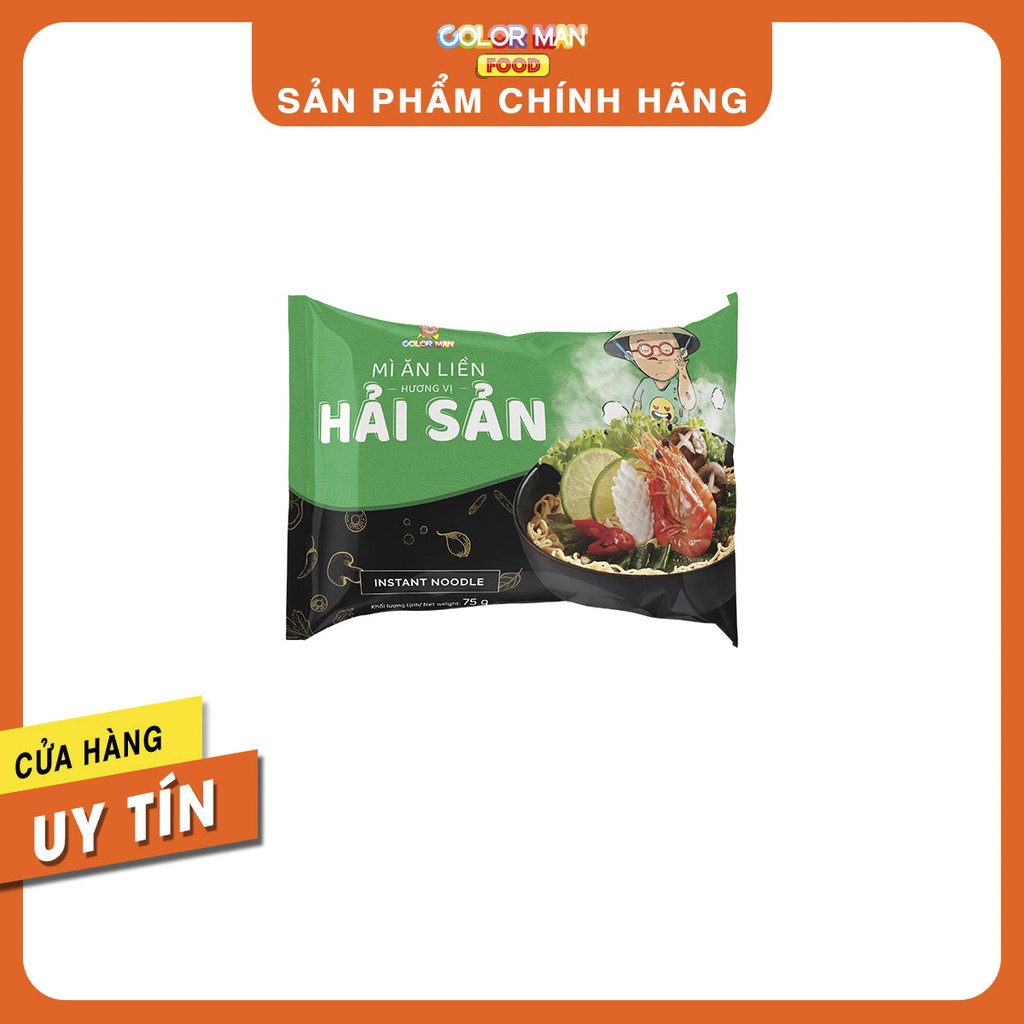 Mì Gói Hải Sản Color Man  từ khoai tây, bột gia vị hải sản thanh đạm với sợi mì dai ngon tròn vị | BigBuy360 - bigbuy360.vn