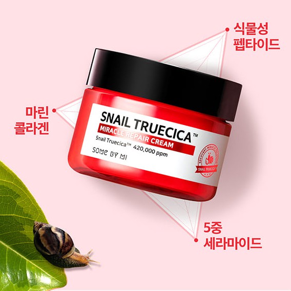 Kem Dưỡng Chiết Xuất Dịch Ốc Sên Some By Mi Snail Truecica Miracle Repair Cream 60g