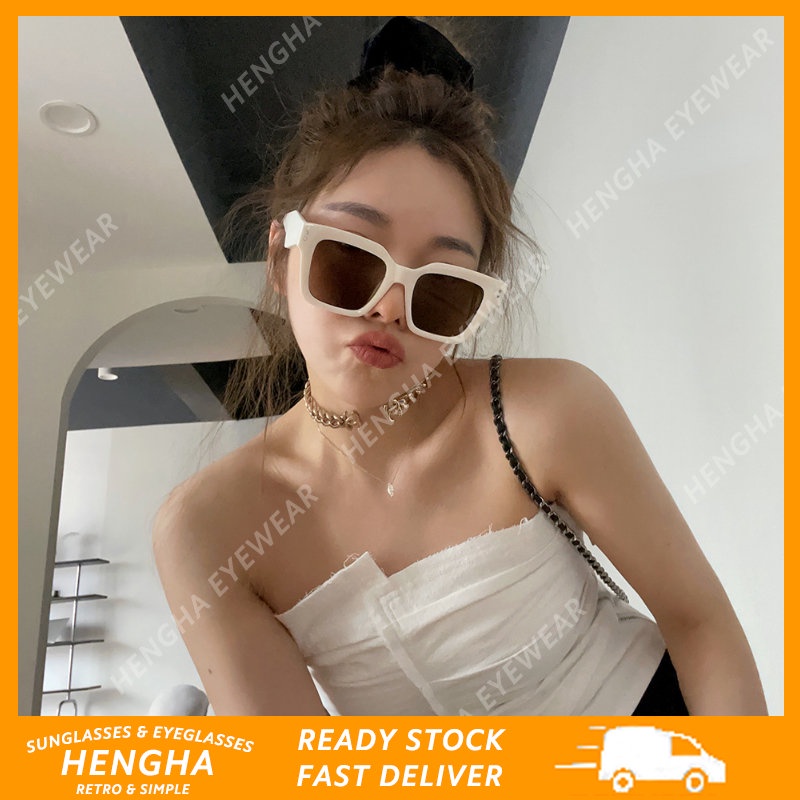Kính Mát Gọng Vuông Trong Suốt Thời Trang Retro
