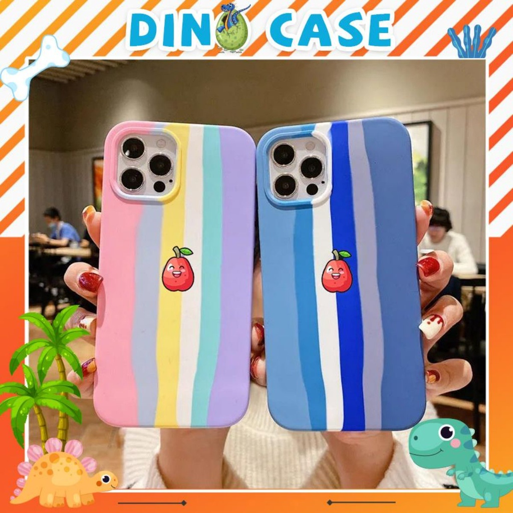 Ốp lưng iphone chống bẩn LOGO TÁO cầu vồng full viền 6 6plus 7 8 7plus 8plus x xs xsmax 11 11pro 11promax 12 12pro 12p