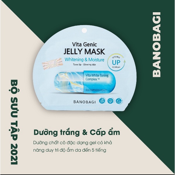 Mặt Nạ Bổ Sung Vitamin BANOBAGI VITA GENIC JELLY MASK  WHITENING and MOISTURE 30ml mẫu mới 2021 - HAJAKO