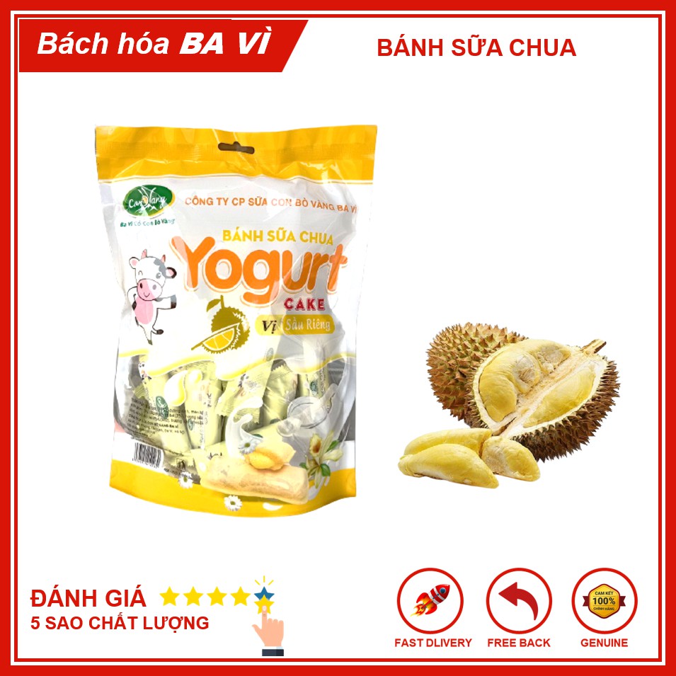 Bánh Sữa Chua Giòn Con Bò Vàng Vị Sầu Riêng 250g