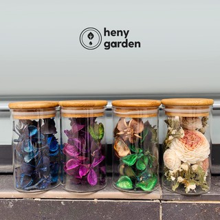 Lọ Hoa Khô Khuếch Tán Tinh Dầu Heny Garden – Kèm Lọ Thủy Tinh Cao Cấp – Loại Hoa Màu