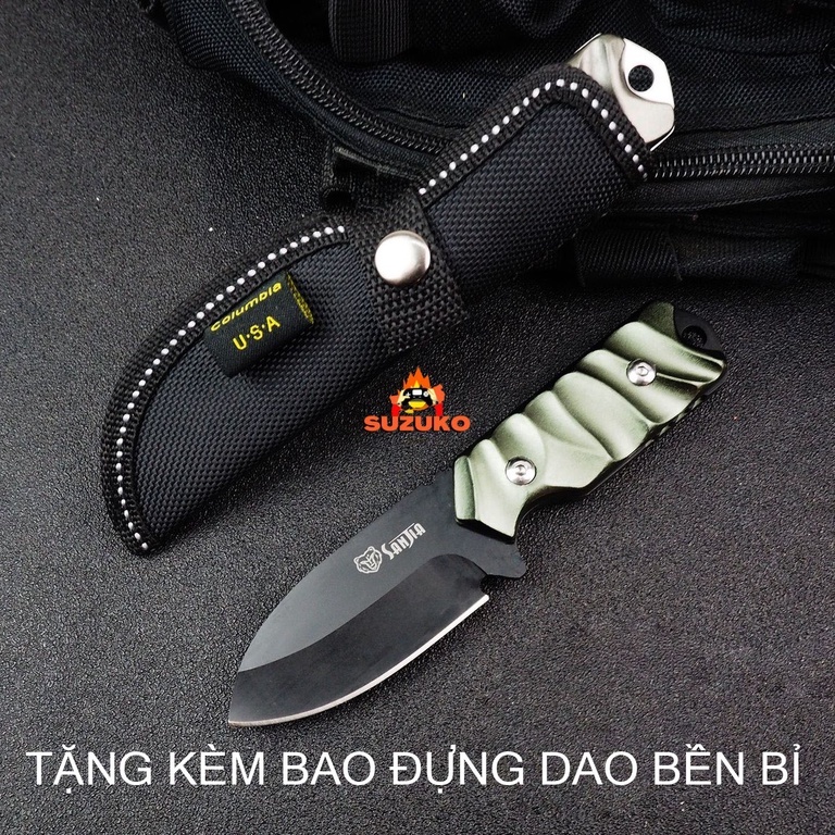 Dao phượt dã ngoại sinh tồn đi phượt du lịch đa năng cao cấp U.S.A SANTIA [Tặng kèm bao đựng dao]