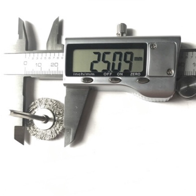 Chổi đĩa thép đánh bóng,đánh gỉ 25mm trục 3mm