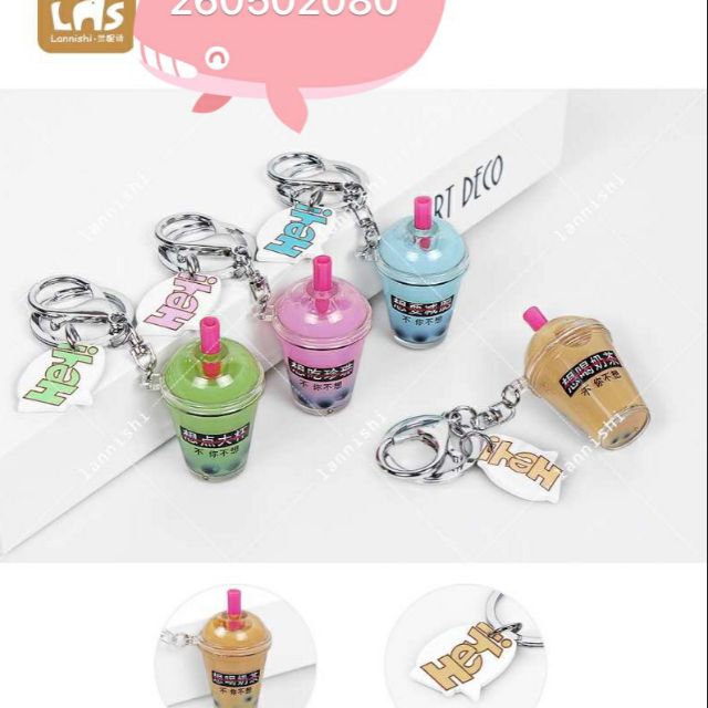 Móc khoá trà sữa