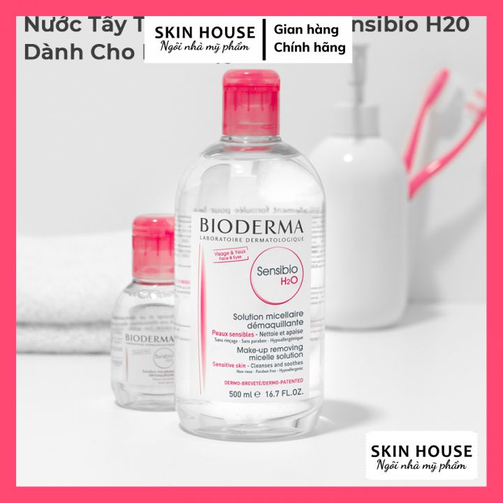 (Mẫu Mới) Nước Tẩy trang BIODERMA 500ml nội địa Pháp (Nắp hồng)