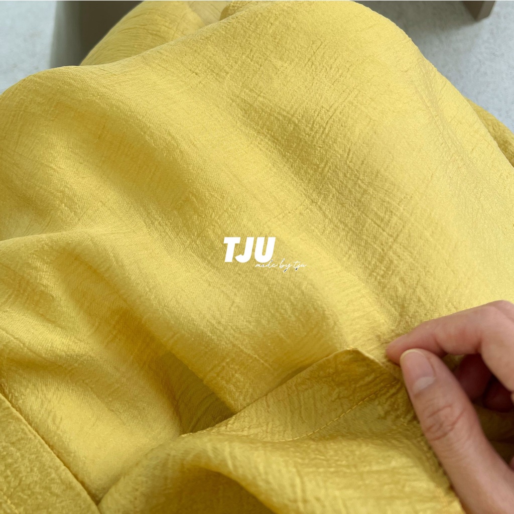 Chân váy 2 lớp dài dáng chữ A chất tơ sang, mỏng, nhẹ, bay, nàng thơ JOY (TJU thiết kế)