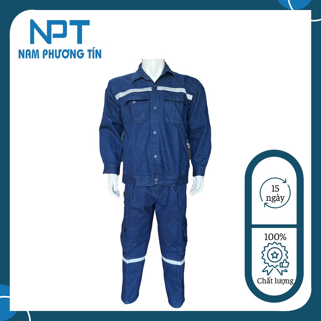 Quần áo vải Jean chống tia lửa hàn, chống nóng