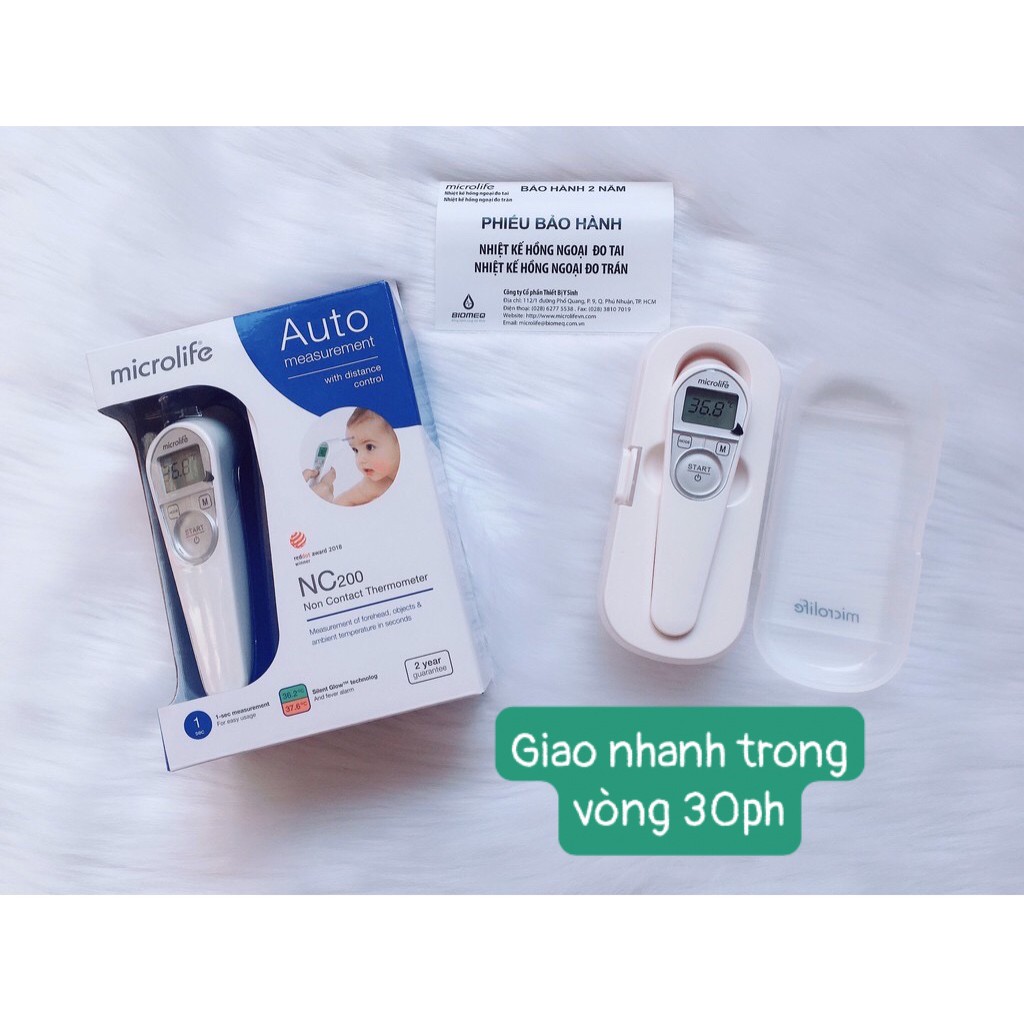 ✅ Nhiệt Kế Hồng Ngoại: Microlife NC200, Bấm trán đo thân nhiệt không tiếp xúc- hàng chính hãng