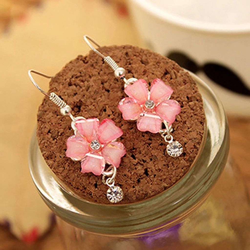 Cặp khuyên tai hợp kim hình hoa thanh lịch sang trọng quý phái dành cho nữ