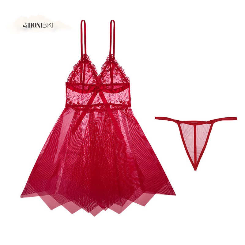 Đầm ngủ Sexy - Váy ngủ xẻ mảnh gợi cảm nóng bỏng dành cho nữ HONIBIKI Mã VN09 | BigBuy360 - bigbuy360.vn