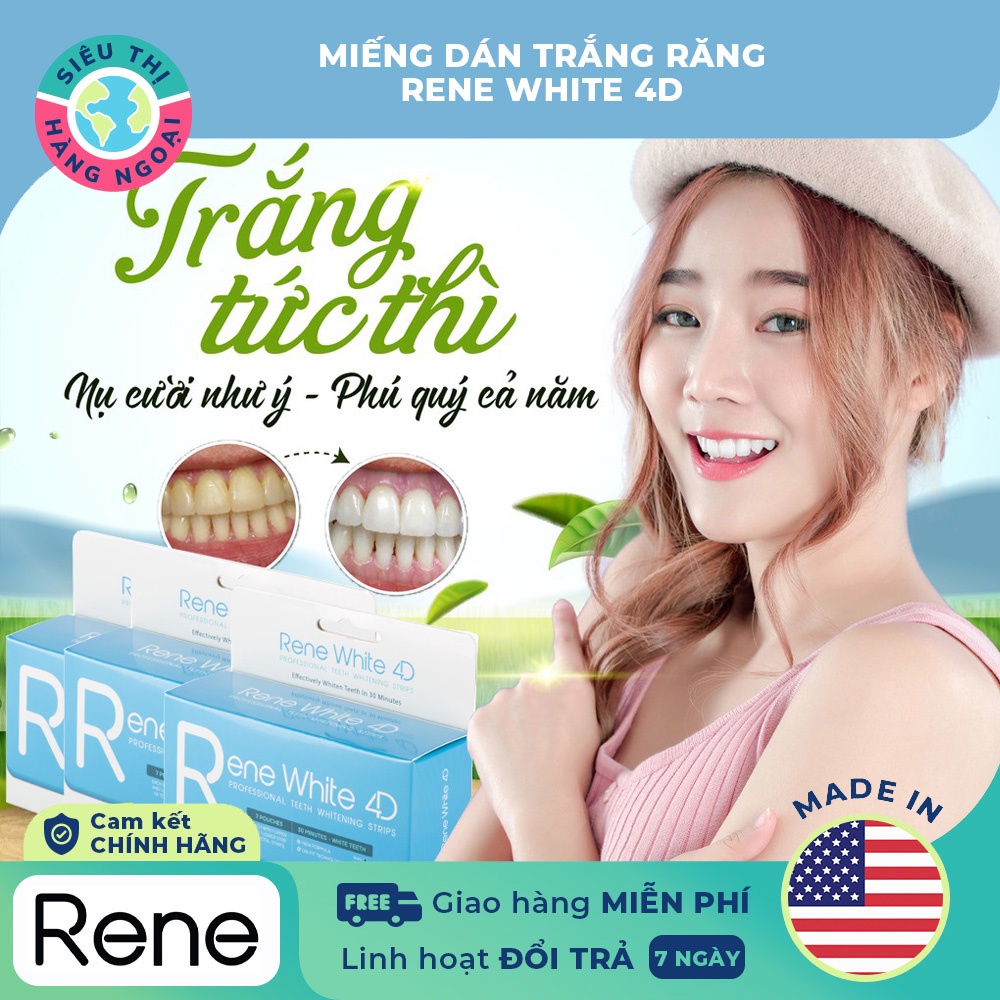 Miếng Dán Trắng Răng Rene White 4D - USA