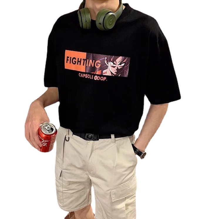 【M-8XL】Áo Thun Tay Lỡ Dáng Rộng In Chữ Thời Trang Mùa Hè Mới Cho Nam