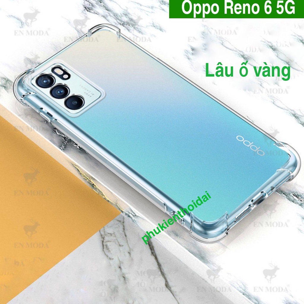 Ốp lưng Oppo Reno 6 5G dẻo trong suốt lồi 4 góc chống sốc ôm khít máy lâu ố vàng cao cấp