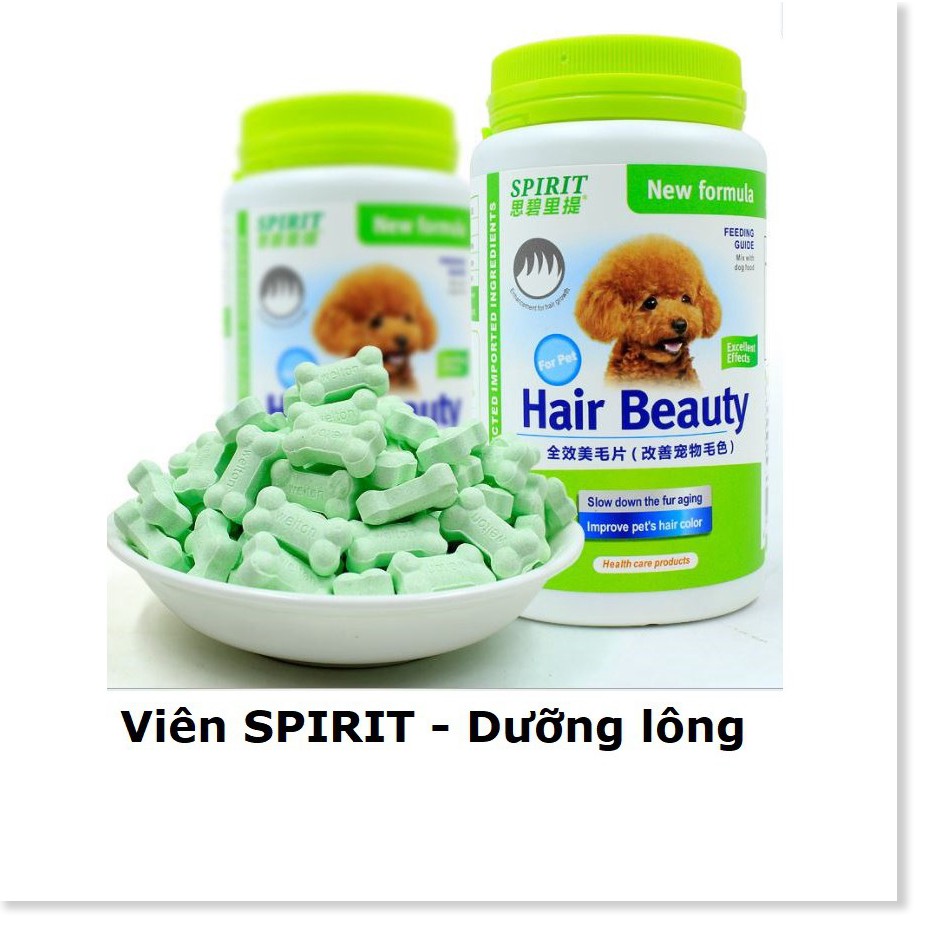 Lẻ 1 Viên dưỡng chất canxi Spirit cho chó mèo (5 loại) chắc xương dưỡng lông và chó mèo kém ăn