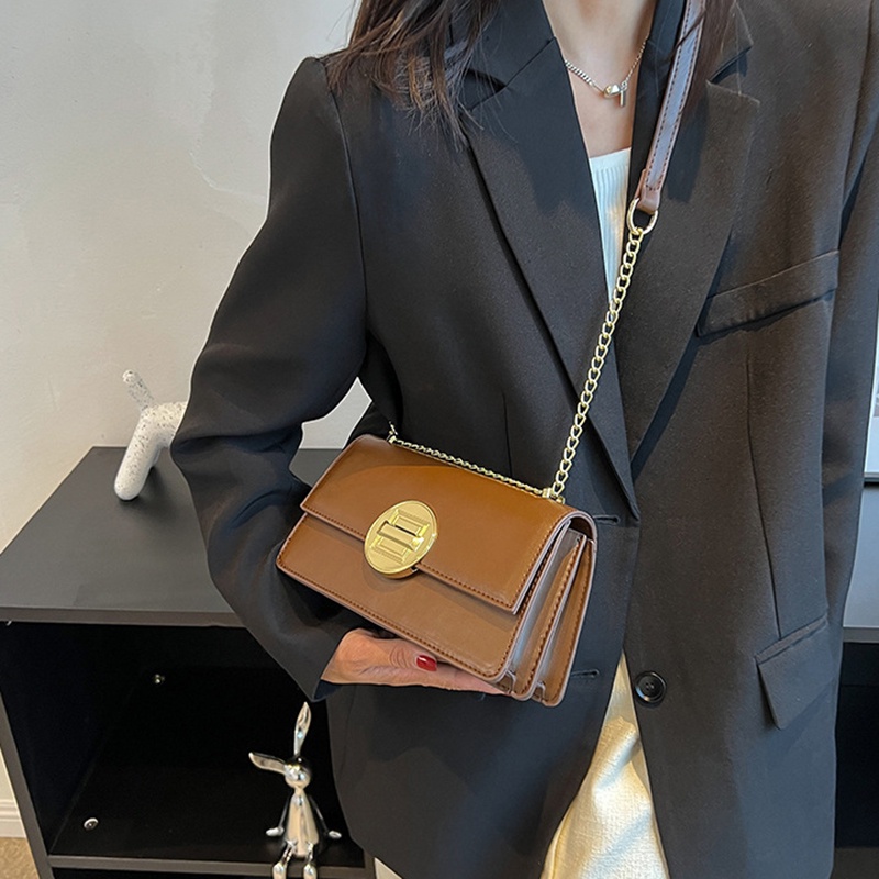 Túi đeo chéo IELGY dây xích phong cách retro thời trang mùa hè dành cho nữ