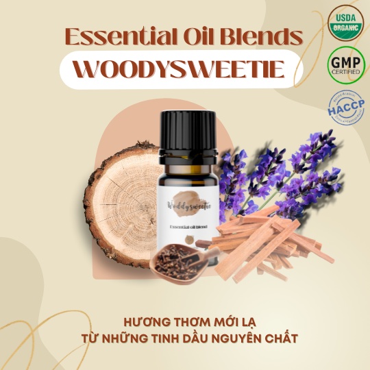 Tinh dầu thiên nhiên Mix độc quyền Woodysweetie - Essential oil blend 100% natural
