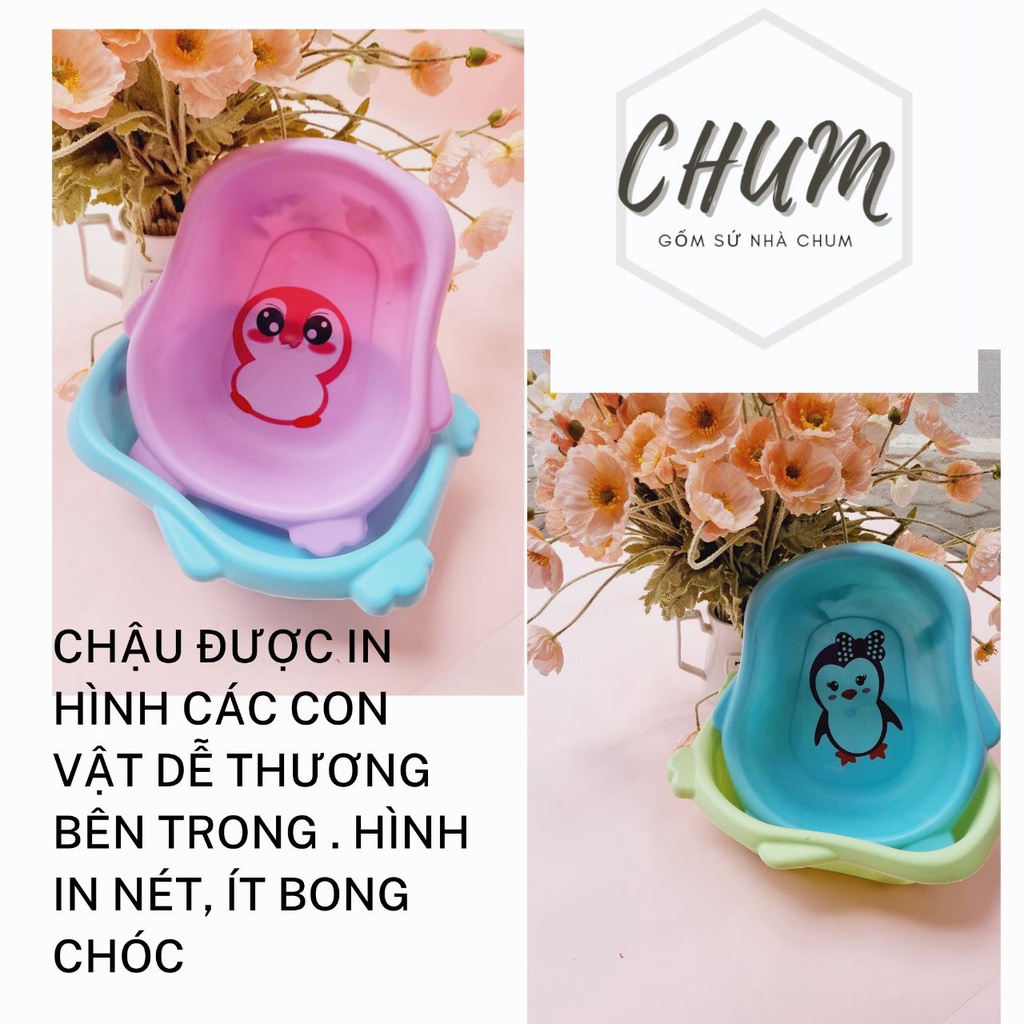 CHẬU NHỰA RỬA MẶT HÌNH CHIM CÁNH CỤT CHO BÉ E11