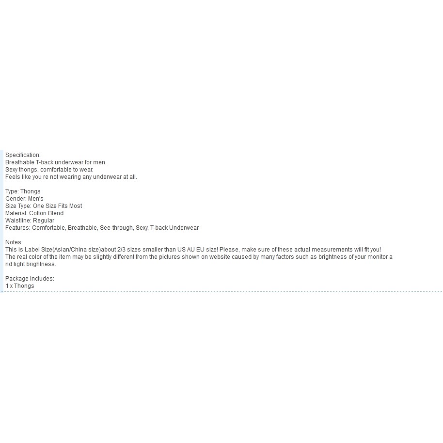 Quần lót nam lọt khe kiểu dáng độc đáo cá tính tùy chọn màu sắc