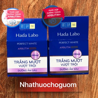 ✅ Kem dưỡng trắng da tối ưu Hada Labo Perfect White Cream 50g