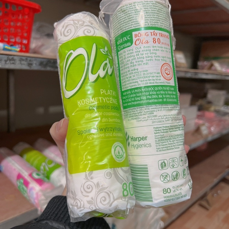 Bông tẩy trang OLA Cotton Pads 80mieng - Ba Lan