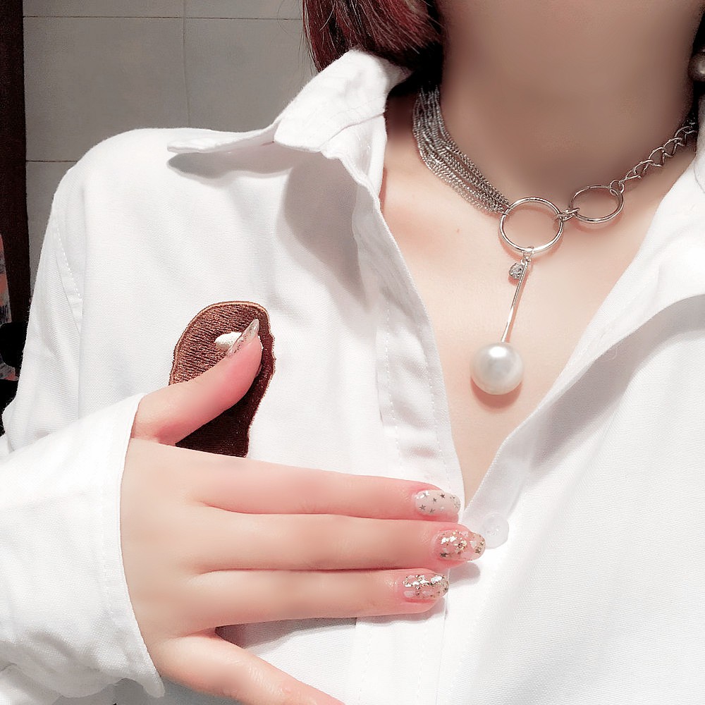 Vòng cổ kết hợp hạt tròn và xích mảnh sang chảnh VC27