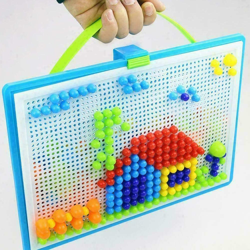 Set đồ chơi xếp hình đinh nấm 3D giáo dục thông minh quà tặng trẻ em DIY