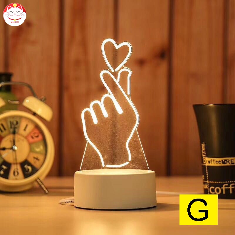 ✂GT⁂ Cartoon Night Light 3D LED USB Dream Soft Light Table Night Light