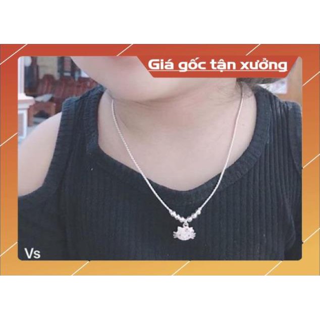 FREE SHIP DÂY CHUYỀN MÈO KITTY CHO BÉ BẠC TA NGUYÊN CHẤT