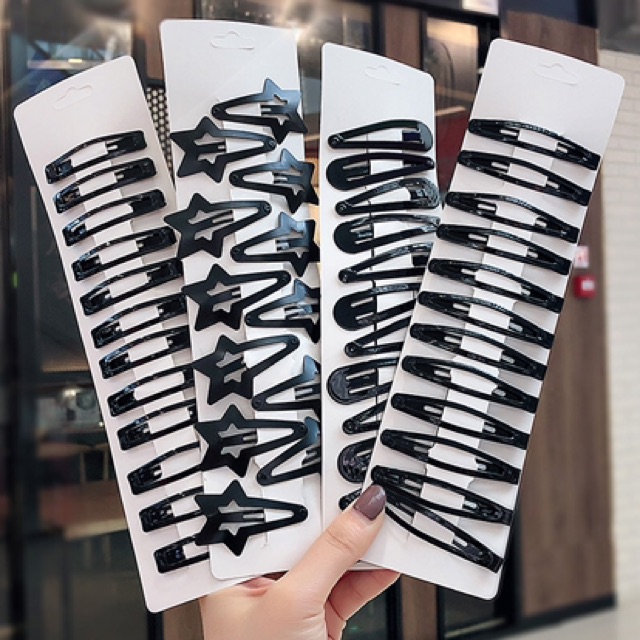 Vỉ ghim tóc 12 chiếc nhiều mẫu siêu xinh 5k