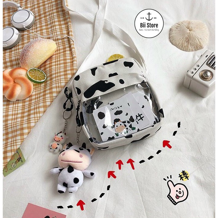 Balo bò sữa vãi CANVANS hotrend hàn quốc