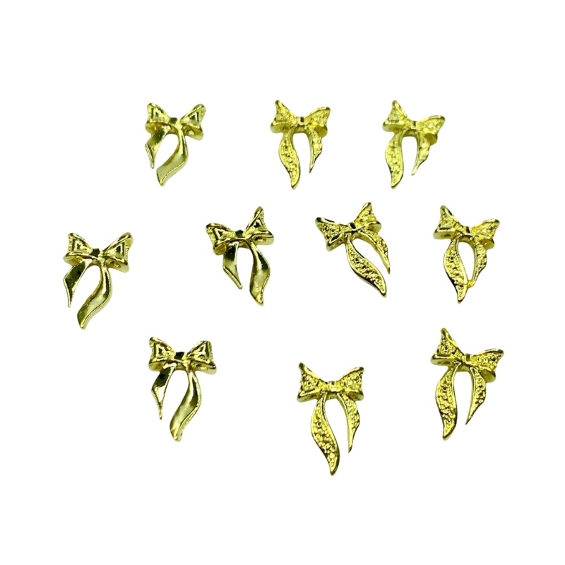 Charm Nơ Vàng Tươi Gắn Móng Hàng Nhập Dùng Để Trang Trí Móng Tay