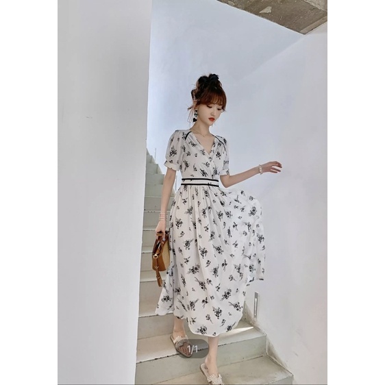 Đầm voan hoa Korean style