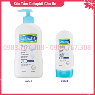 Sữa Tắm Gội Toàn Thân Cho Bé Sơ Sinh Cetaphil Baby Gentle Wash & Shampoo Đủ Size Chai 230ml/ 400ml