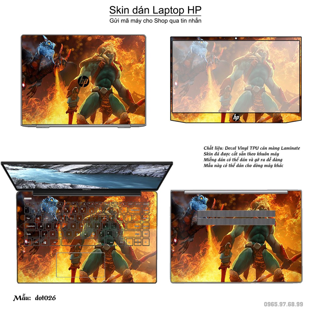 Skin dán Laptop HP in hình Dota 2 nhiều mẫu 5 (inbox mã máy cho Shop)