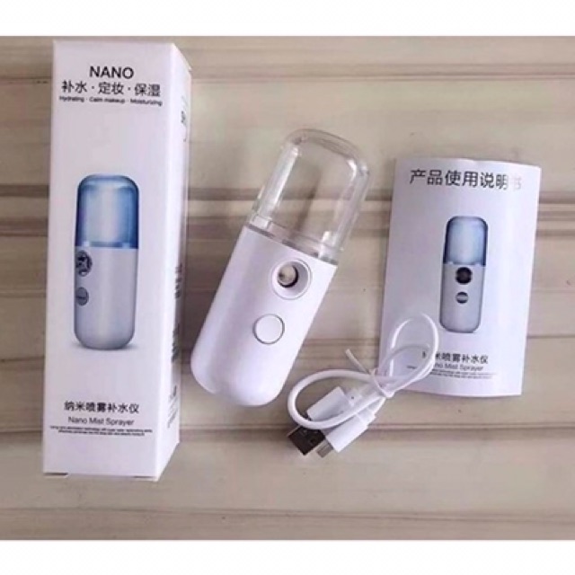 Máy Phun Sương Xông Hơi Mặt NaNo Mini Cầm Tay Hỗ Trợ Dưỡng Da Cấp Nước Tối Đa - Loại xịn